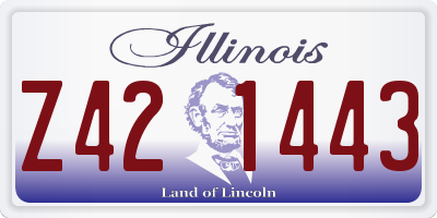 IL license plate Z421443