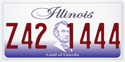 IL license plate Z421444