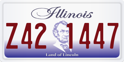 IL license plate Z421447