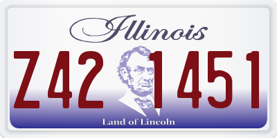 IL license plate Z421451