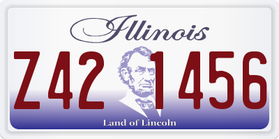 IL license plate Z421456