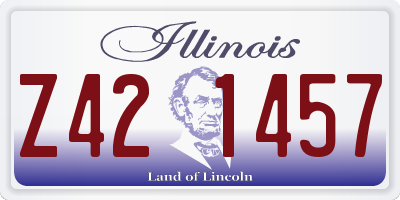 IL license plate Z421457