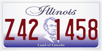 IL license plate Z421458