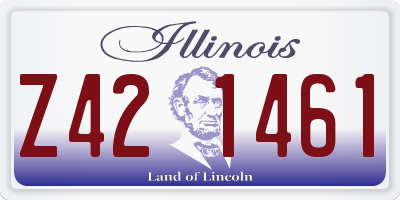 IL license plate Z421461
