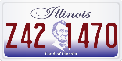 IL license plate Z421470