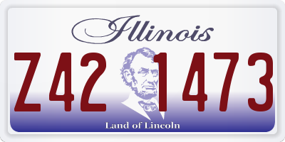 IL license plate Z421473