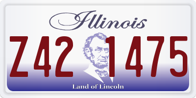 IL license plate Z421475