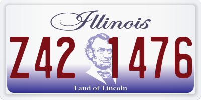 IL license plate Z421476