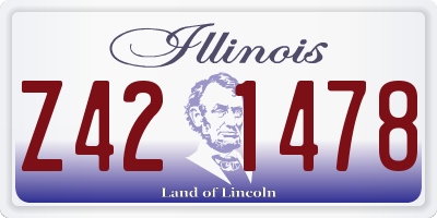 IL license plate Z421478