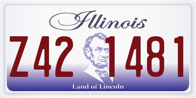 IL license plate Z421481
