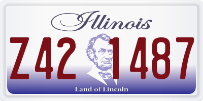 IL license plate Z421487