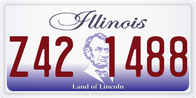 IL license plate Z421488