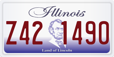 IL license plate Z421490