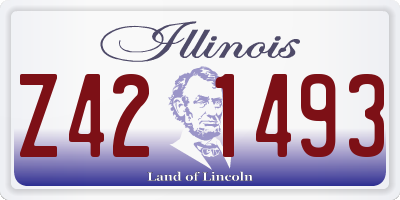 IL license plate Z421493