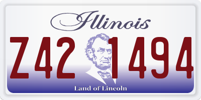 IL license plate Z421494