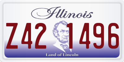 IL license plate Z421496