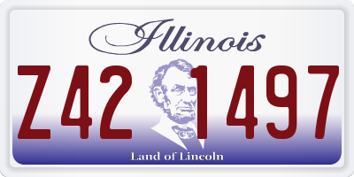 IL license plate Z421497