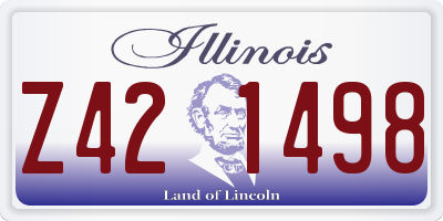 IL license plate Z421498