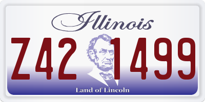 IL license plate Z421499