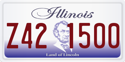 IL license plate Z421500