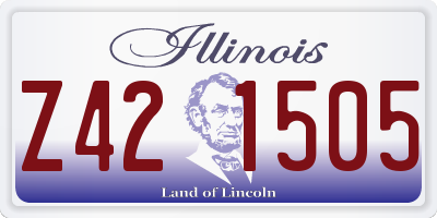 IL license plate Z421505