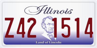 IL license plate Z421514