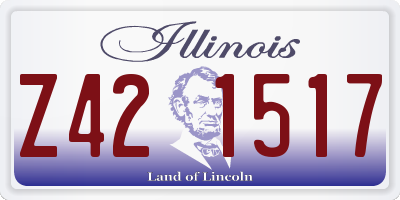 IL license plate Z421517