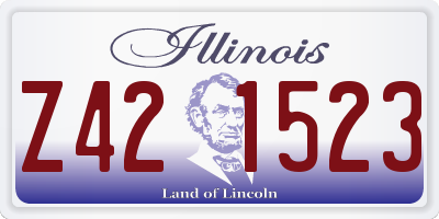 IL license plate Z421523