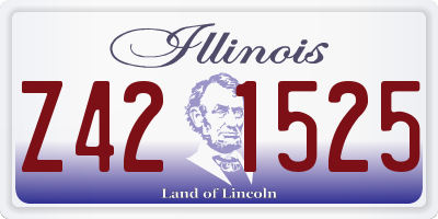IL license plate Z421525