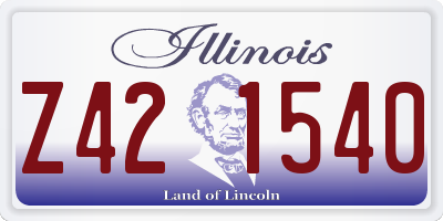 IL license plate Z421540