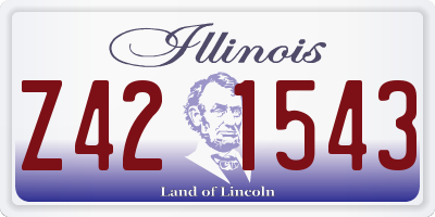 IL license plate Z421543