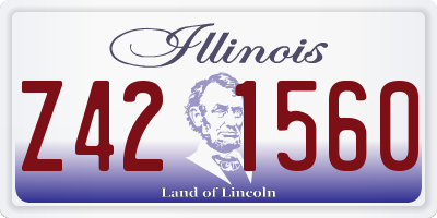 IL license plate Z421560