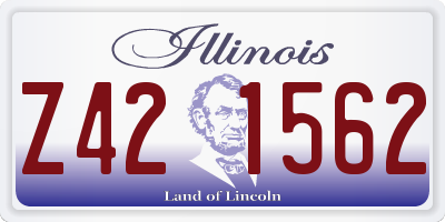 IL license plate Z421562