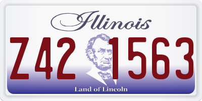 IL license plate Z421563