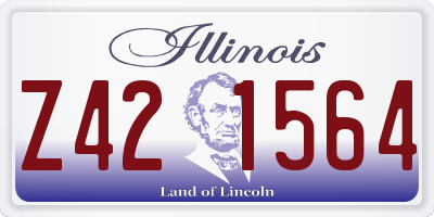 IL license plate Z421564