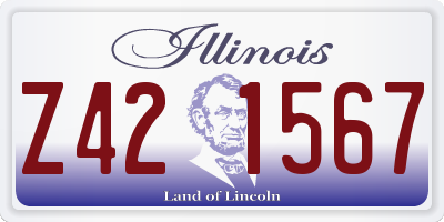 IL license plate Z421567