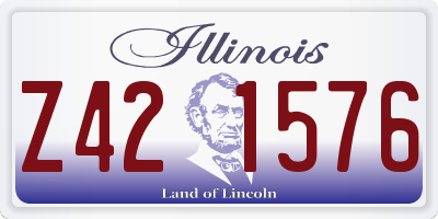 IL license plate Z421576