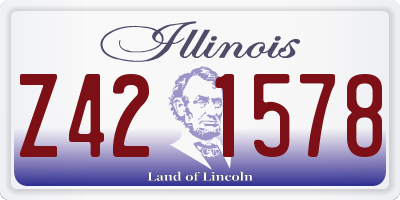 IL license plate Z421578