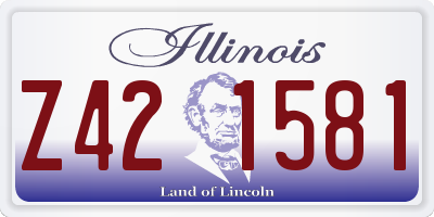 IL license plate Z421581