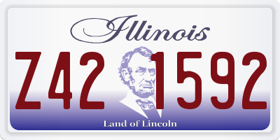 IL license plate Z421592