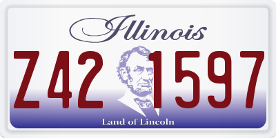 IL license plate Z421597