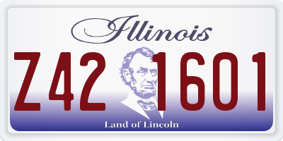 IL license plate Z421601