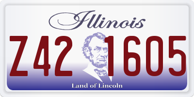 IL license plate Z421605