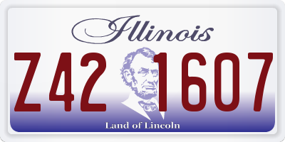 IL license plate Z421607