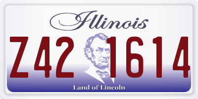 IL license plate Z421614