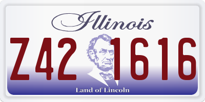 IL license plate Z421616