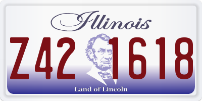 IL license plate Z421618