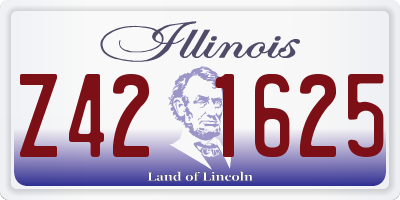 IL license plate Z421625