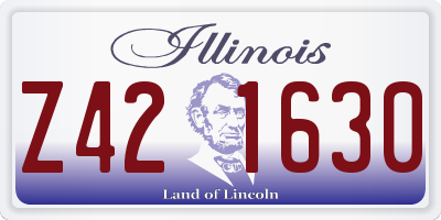 IL license plate Z421630