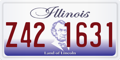 IL license plate Z421631